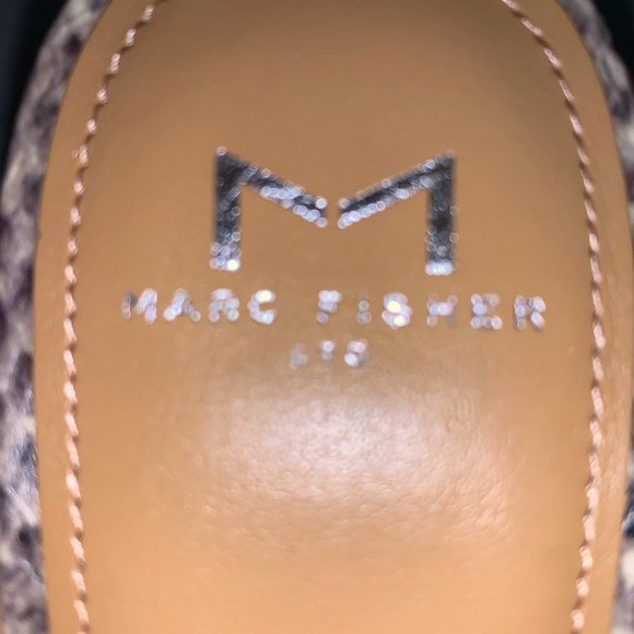 NIB MARC FISHER Leather Snakeskin Heels - Picture 4 of 4